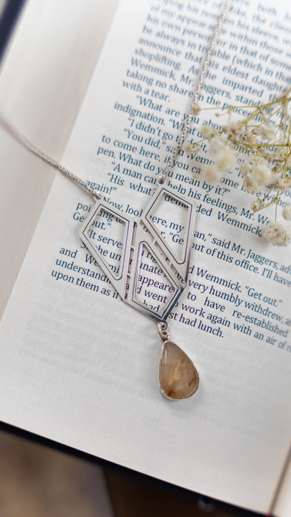 گردنبند نقره زنانه مدل 125 سنگ دُر مویی