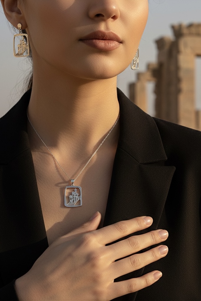 نیم ست نقره زنانه مدل 035 عیار 925