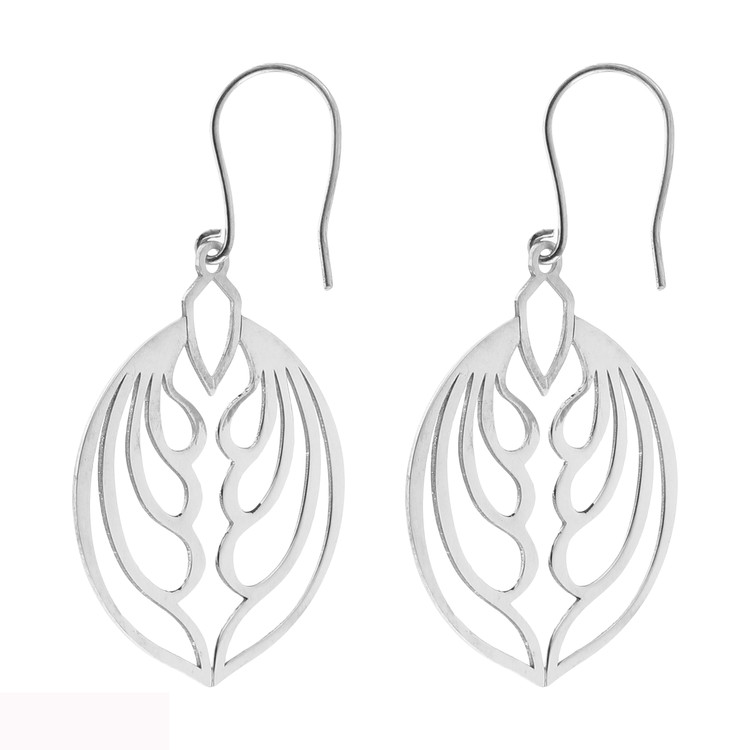 گوشواره نقره زنانه مدل E-13D-1عیار 925 طرح نقوش ایران باستان