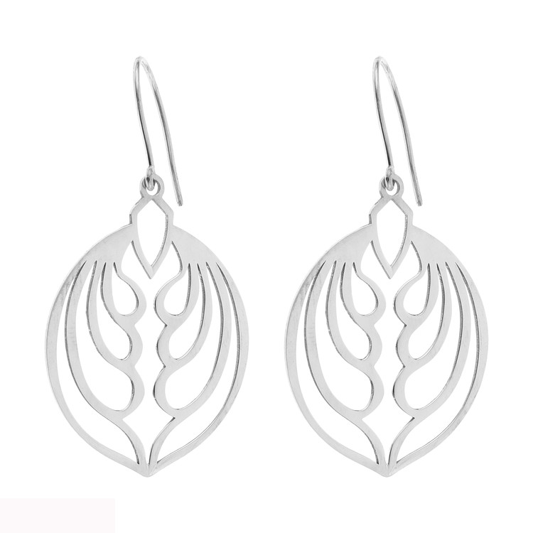 گوشواره نقره زنانه مدل E-13D-1عیار 925 طرح نقوش ایران باستان